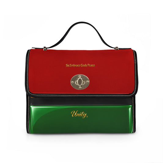 Red Black & Green Unity Waterproof Canvas Bag