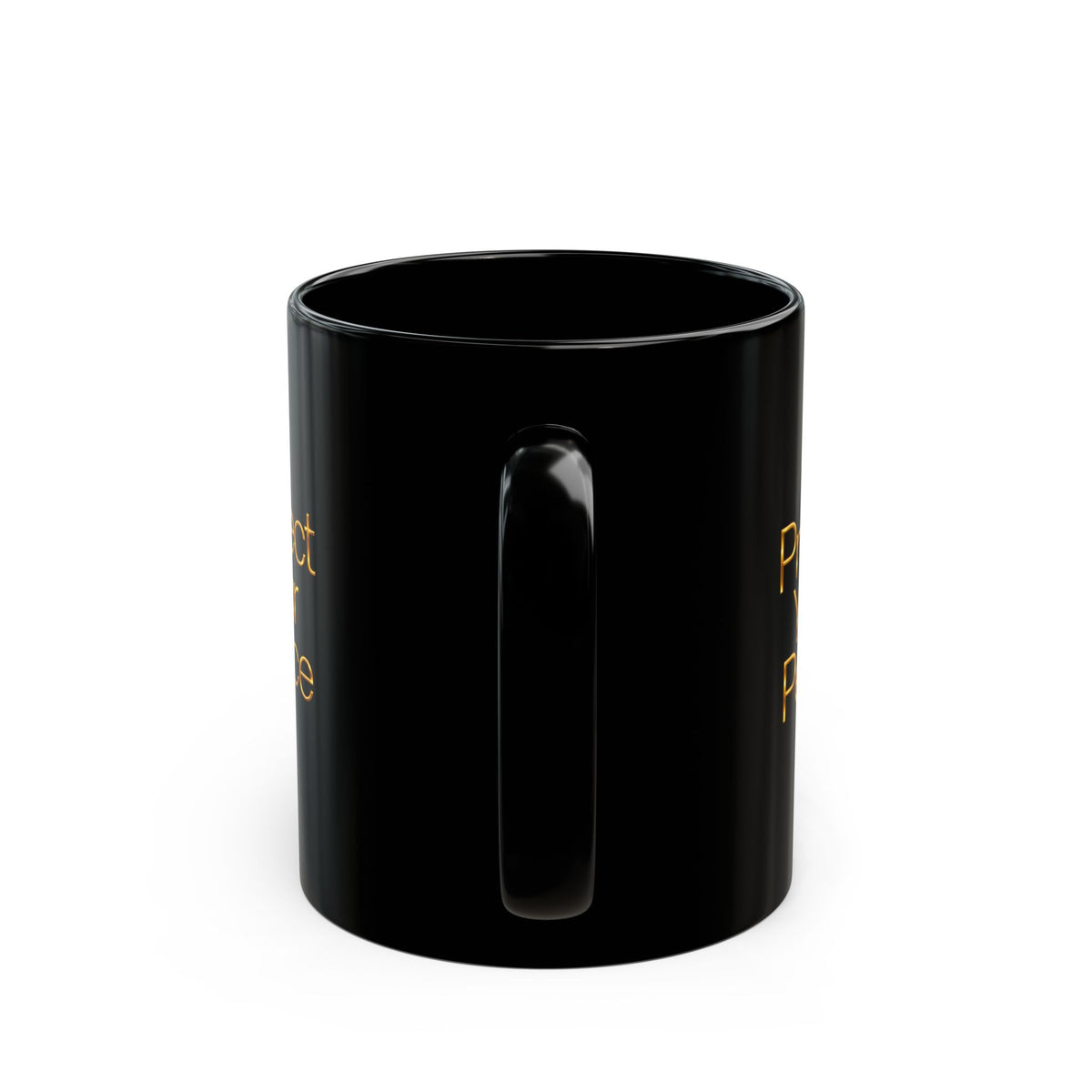 Protect Your Peace Black Mug - 11oz