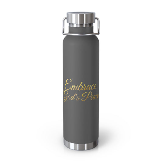 Copper Vacuum Insulated Bottle, 22oz - Embrace God’s Peace