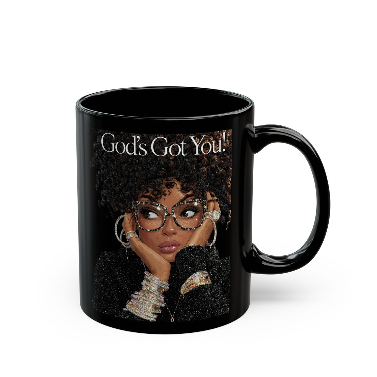 God’s Got You 
Black Mug - 11oz