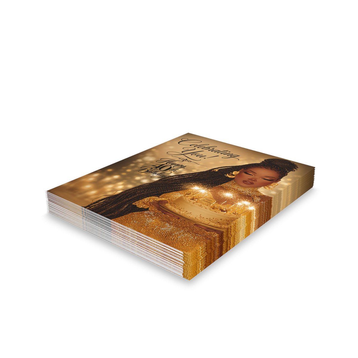 Happy 40th Birthday Greeting cards (8, 16, and 24 pcs)