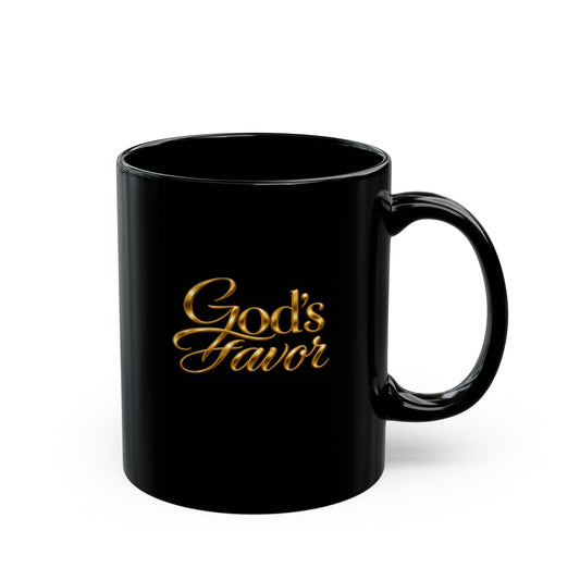 God’s Favor Black Mug - 11oz