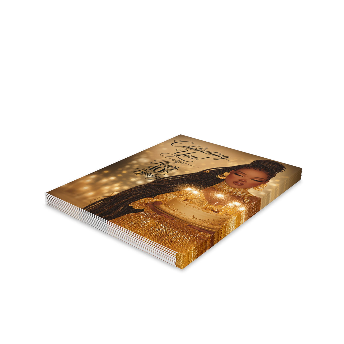 Happy 40th Birthday Greeting cards (8, 16, and 24 pcs)
