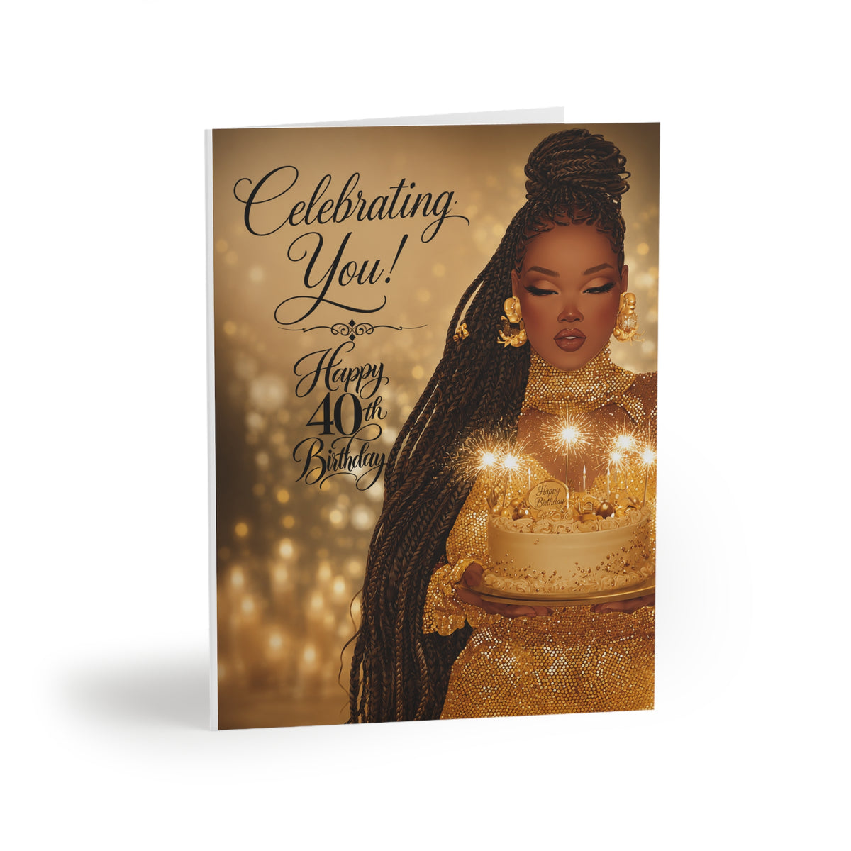 Happy 40th Birthday Greeting cards (8, 16, and 24 pcs)